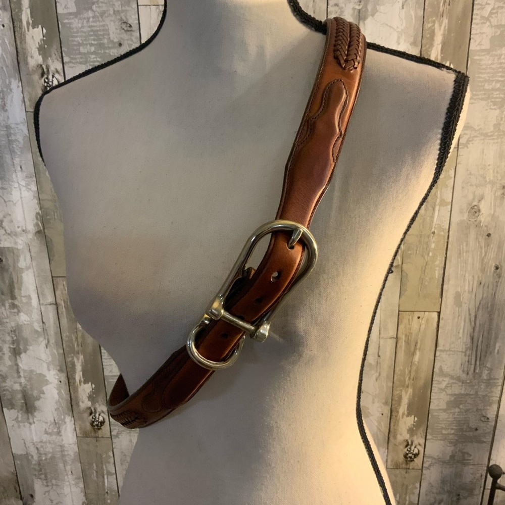 Western Style Brown Leather Belt. Size 44